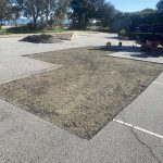 During image of an asphalt cut & replace repair in Mosman Park, Western Australia for The Beehive Montessori School.