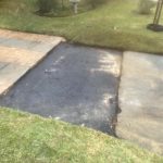 During image of a asphalt driveway crossover resheet in St James, Western Australia for a private customer.