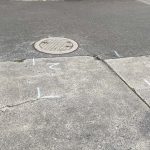 Before image of an Asphalt Patch Repair for IB Property in Kingsgrove, New South Wales
