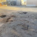 Before image of an asphalt patch repair in Welshpool, Western Australia for Big Yellow Mining Pty Ltd.
