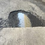 Before image of an Asphalt Cut and Replace Repair for CIP Build at Penrith Police Station, New South Wales