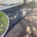 During image of a asphalt driveway crossover resheet in Daglish, Western Australia for a private customer.